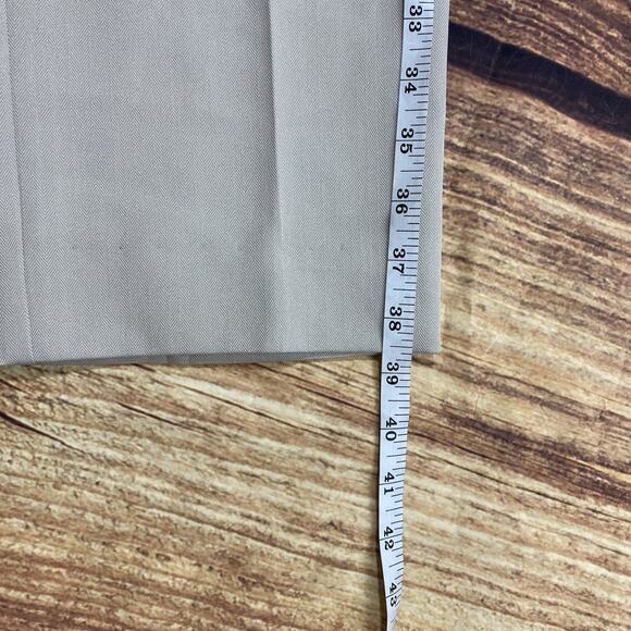 Philippe Marques Womens Size 12 Tan Solid Elastic Waist Trouser Pants - Picture 7 of 8